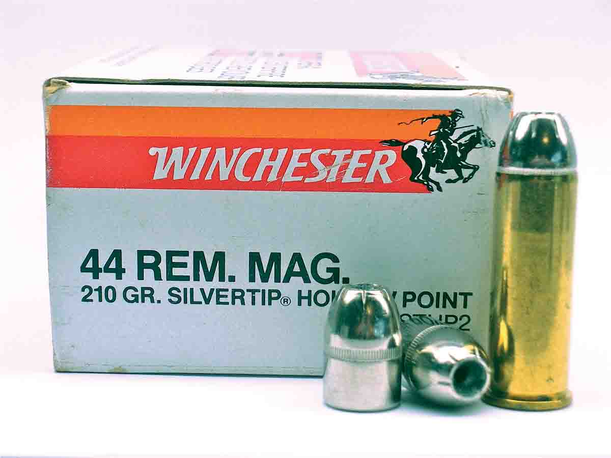 Winchester Silvertip .44 Magnum ammunition is among the most accurate factory loads.